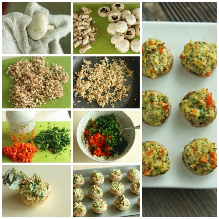 Veggie Stuffed Mushroom Recipe. Mushrooms are a good source of Vitamin D! Which is a good thing as we head into fall & winter!